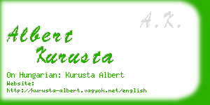 albert kurusta business card